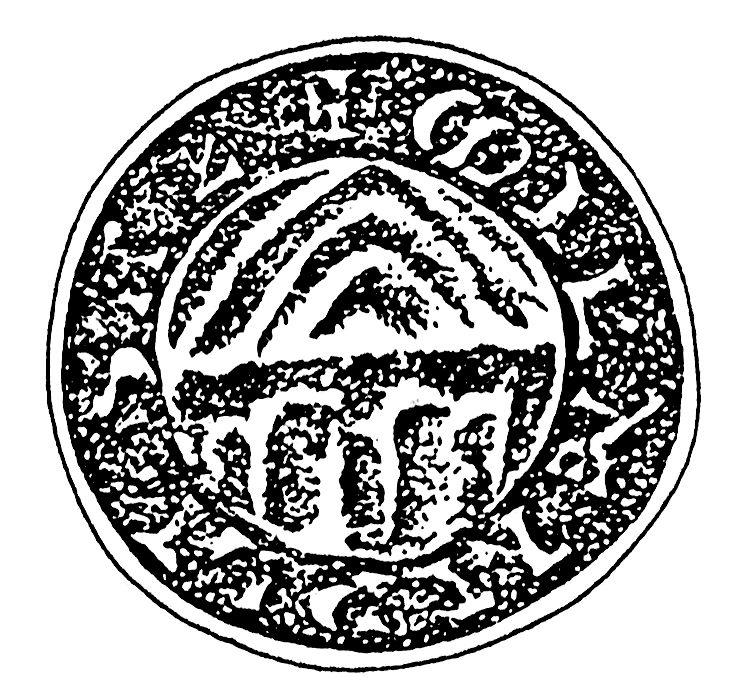 Sceau utilisé par André de Colours, maître de France, sur un acte relatif à des bois entre Senlis et Verneuil, qui ne pourront être vendus sans l'assentiment du roi. Octobre 1214